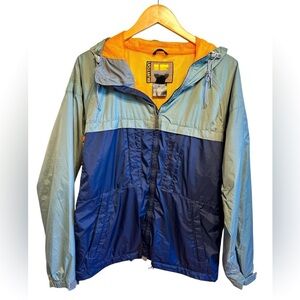 Burton Ski Jacket Blue & Gray Hooded Nylon, Fully Lined Men’s Small